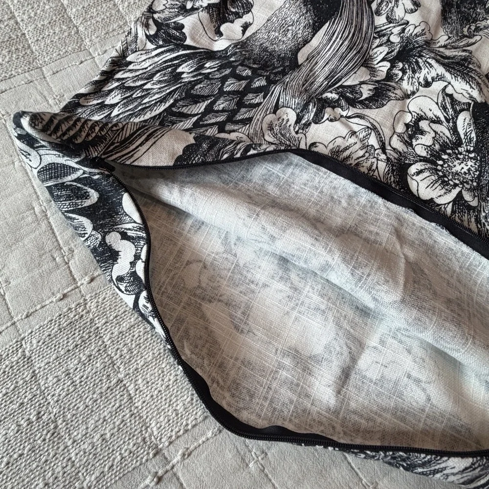 Robert Allen Etched Aviary Custom Made Toile Pillow Cases Set Of Two 19
